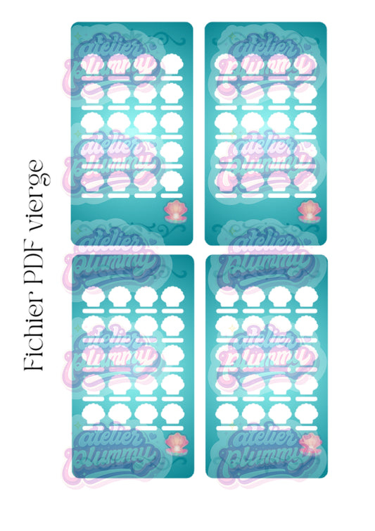 Nuancier vierge Sous la mer - Fichier digital à télécharger