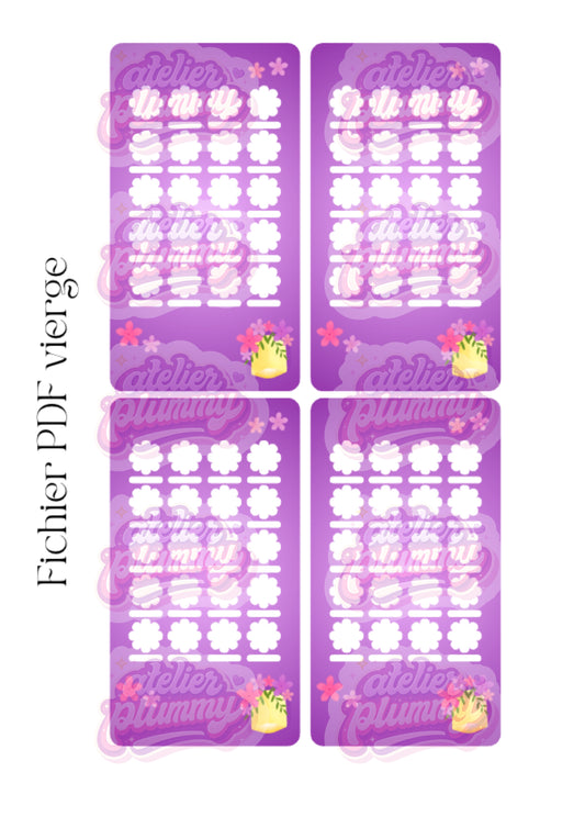 Nuancier vierge Lumière dorée - Fichier digital à télécharger