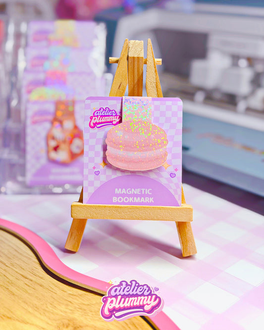 Marque-page magnétique pink macaron