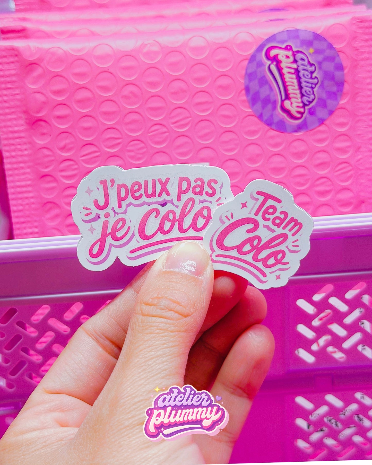 Lot de 2 stickers spécial colo 🩷