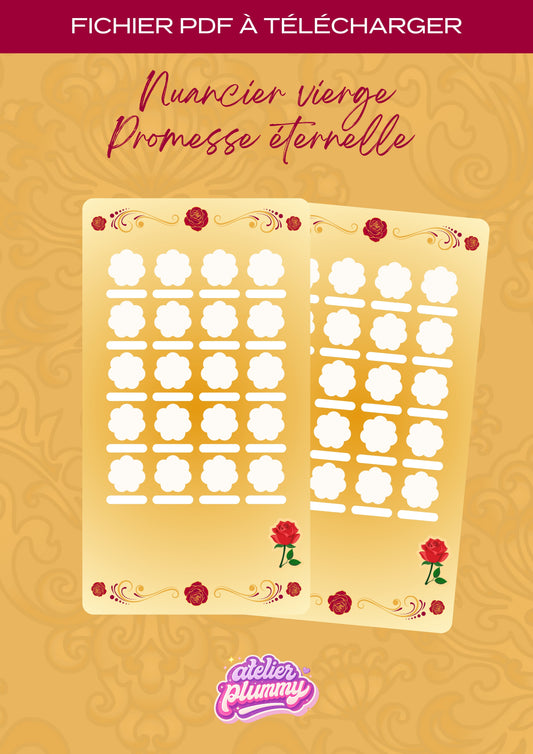 Nuancier vierge Promesse éternelle - Fichier digital à télécharger