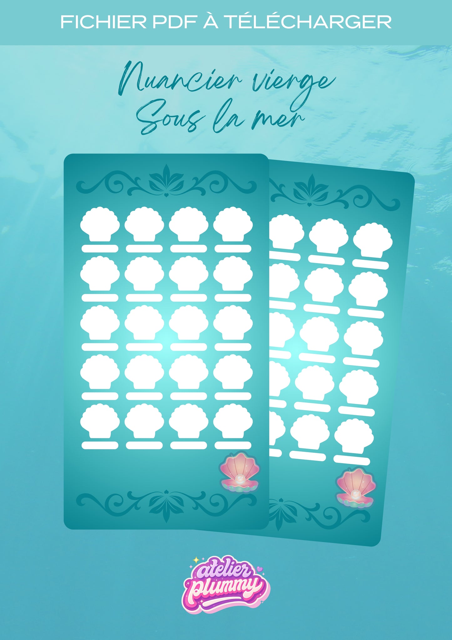 Nuancier vierge Sous la mer - Fichier digital à télécharger